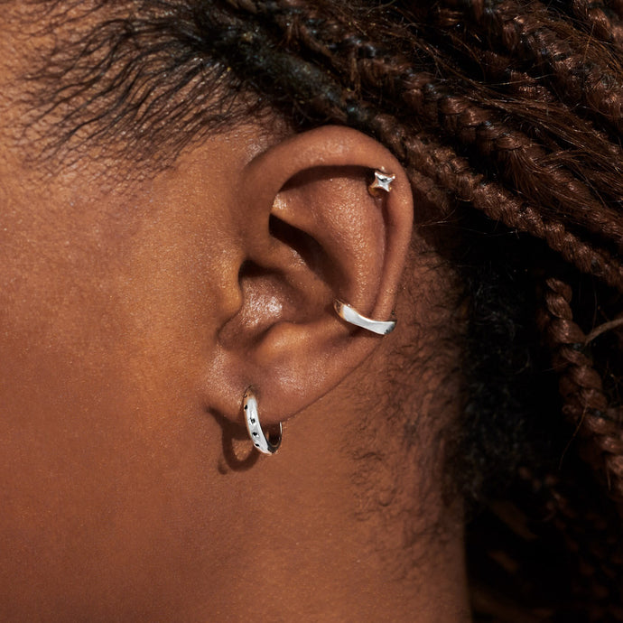 Stacks Of Style Set Of Earrings In Silver Gem And Silver Plating