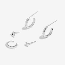 Load image into Gallery viewer, Stacks Of Style Set Of Earrings In Silver Gem And Silver Plating