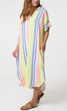 Load image into Gallery viewer, AZTEC PRINT CHEESECLOTH COLLAR DRESS