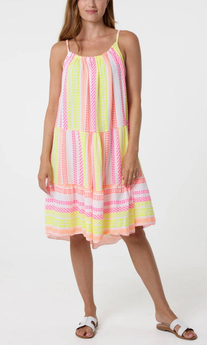AZTEC CHEESECLOTH CAMI MINI DRESS