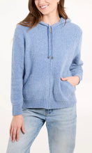 Load image into Gallery viewer, BLUE ZIP UP SOFT COSY HOODIE