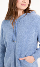 Load image into Gallery viewer, BLUE ZIP UP SOFT COSY HOODIE