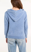 Load image into Gallery viewer, BLUE ZIP UP SOFT COSY HOODIE