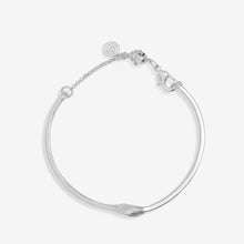 Load image into Gallery viewer, Twist Bangle Bracelet Bar In Silver Plating