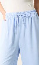 Load image into Gallery viewer, LIGHT BLUE DRAWSTRING VISCOSE CREPE TROUSER