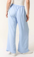 Load image into Gallery viewer, LIGHT BLUE DRAWSTRING VISCOSE CREPE TROUSER