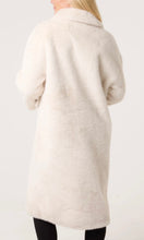 Load image into Gallery viewer, CREAM LONGLINE FAUX FUR BUTTON COAT