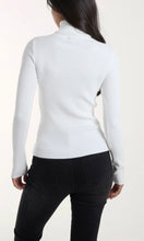 Load image into Gallery viewer, CREAM ROLL NECK RIBBED JUMPER