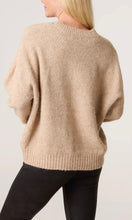 Load image into Gallery viewer, BEIGE TEXTURED KNIT CREW NECK JUMPER