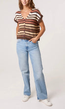 Load image into Gallery viewer, STRIPED BROWN KNIT CARDIGAN