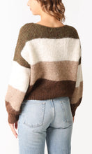 Load image into Gallery viewer, KHAKI MULTI BLOCK STRIPE KNIT JUMPER