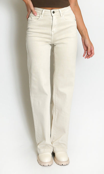 Cream Four Way Stretch Jeans
