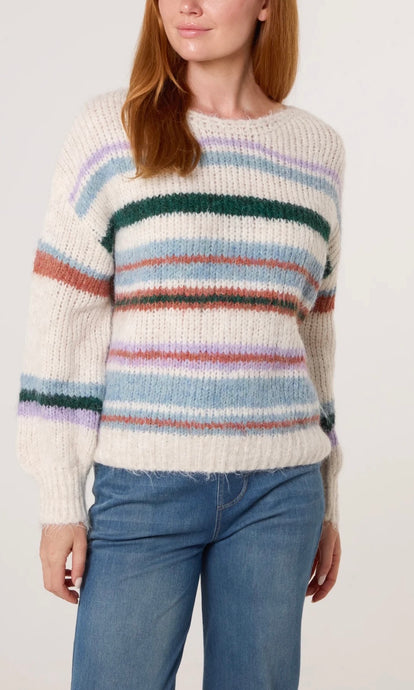 COLOURFUL STRIPED KNIT JUMPER