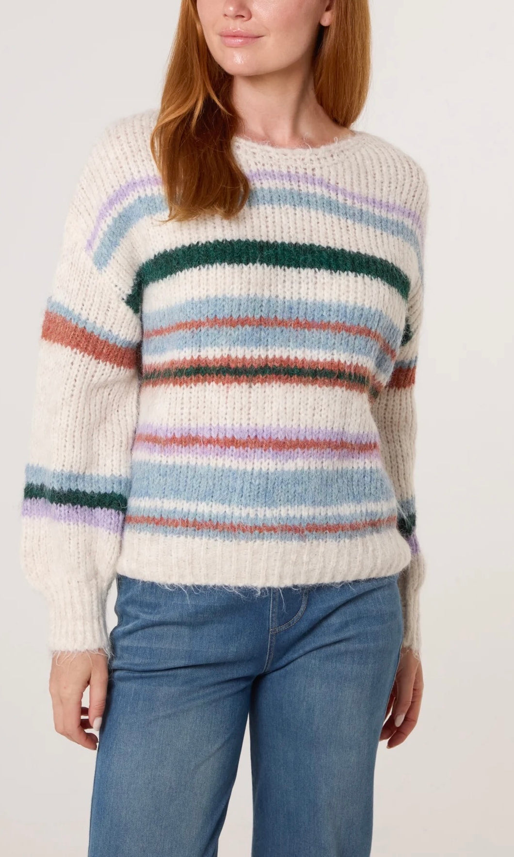 COLOURFUL STRIPED KNIT JUMPER
