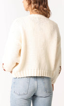Load image into Gallery viewer, FLOWER EMBROIDERY OPEN KNIT CARDIGAN