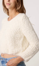 Load image into Gallery viewer, CREAM SOFT KNIT SPARKLE CROPPED JUMPER