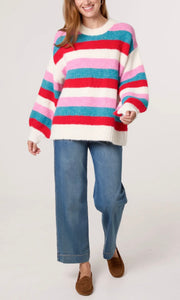 BRIGHT STRIPE OVERSIZED JUMPER