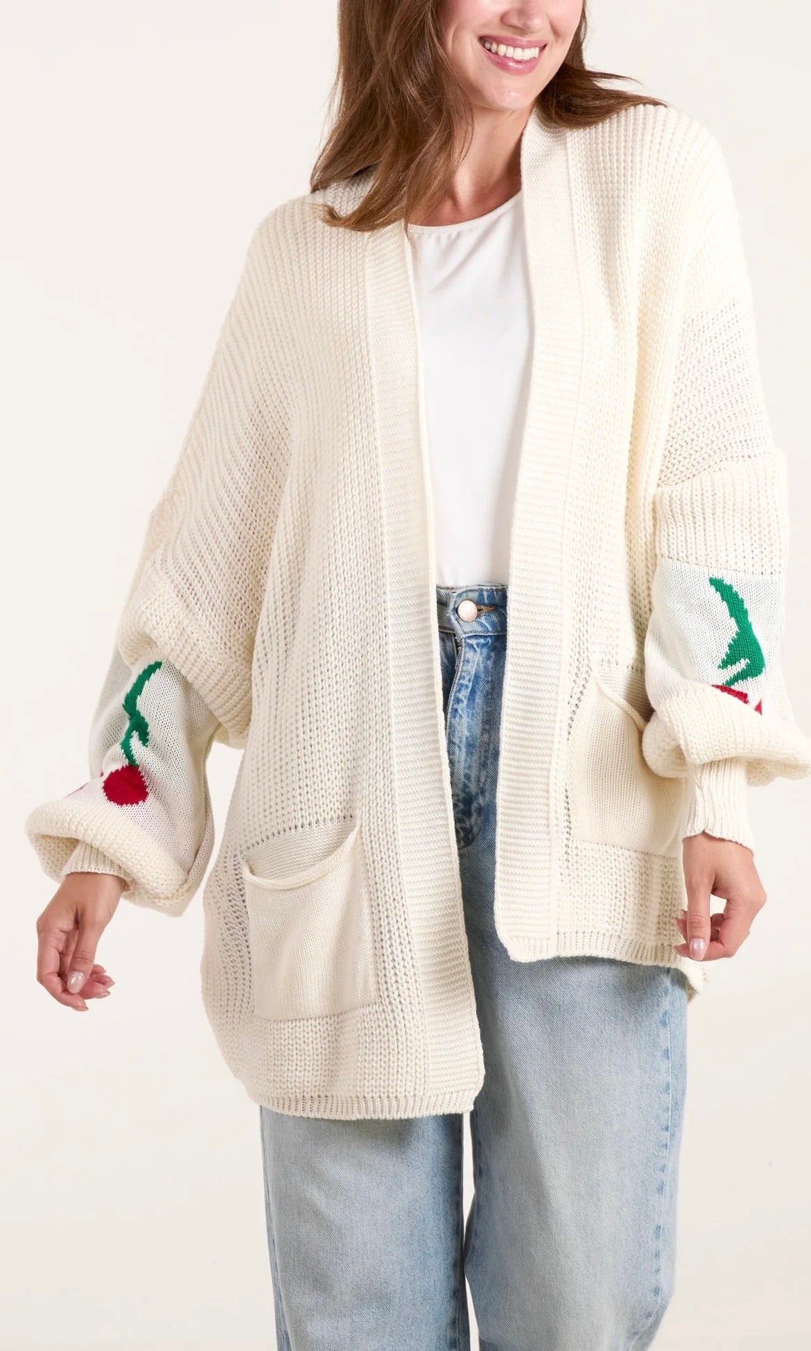 Cherry print cardigan 2025