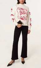 Load image into Gallery viewer, TIS THE SEASON EMBROIDERY BOW JUMPER