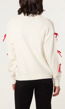 Load image into Gallery viewer, TIS THE SEASON EMBROIDERY BOW JUMPER