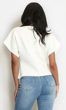 Load image into Gallery viewer, Cream Fine Knit Asymmetric Cardigan