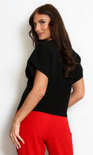 Load image into Gallery viewer, Black Fine Knit Asymmetric Cardigan