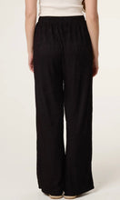 Load image into Gallery viewer, Black Wide Leg Crinkle Trousers