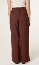 Load image into Gallery viewer, Brown Crinkle Tie Waist Wide Leg Trouser