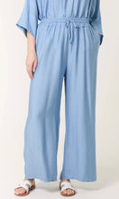Load image into Gallery viewer, DENIM ELASTIC WAIST POCKET WIDE LEG TROUSERS