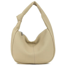 Load image into Gallery viewer, Cream Knot Handle Slouchy Bag