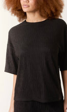 Load image into Gallery viewer, BLACK TEXTURED T-SHIRT &amp; TROUSER CO ORD SET
