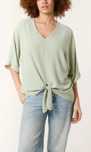 Load image into Gallery viewer, Sage V-Neck Tie Hem Top
