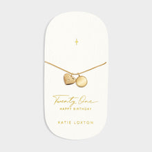 Load image into Gallery viewer, &#39;21st Birthday&#39; Waterproof Gold Sentiment Bracelet