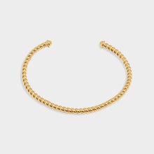 Load image into Gallery viewer, Celine Waterproof Gold Rope Bangle