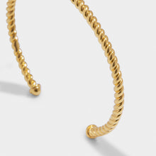 Load image into Gallery viewer, Celine Waterproof Gold Rope Bangle