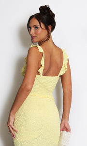 Yellow Textured Milk Maid Top
