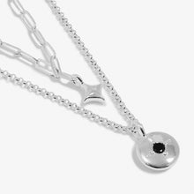 Load image into Gallery viewer, Stacks Of Style Necklace In Silver Gem And Silver Plating