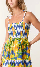 Load image into Gallery viewer, LEMON &amp; ZIG ZAG TASSEL STRAP DRESS
