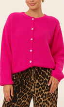 Load image into Gallery viewer, Round Neck Long Sleeve Mohair Cardigan