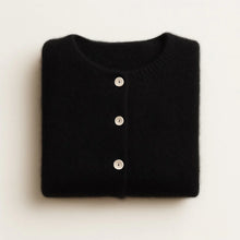 Load image into Gallery viewer, Round Neck Long Sleeve Mohair Cardigan