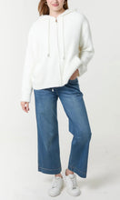 Load image into Gallery viewer, CREAM ZIP UP SOFT COSY HOODIE