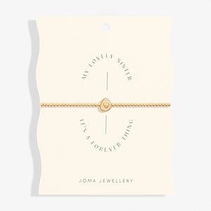Share Happiness 'My Lovely Sister, It's A Forever Thing' Bracelet In Gold Plating