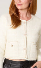 Load image into Gallery viewer, PEARL BUTTON CHECK KNIT CARDIGAN
