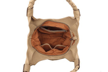 Load image into Gallery viewer, Wine Plait Handle Soft Slouchy Bag