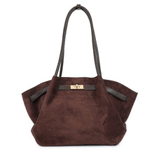 Load image into Gallery viewer, Chocolate Faux Suede Bag