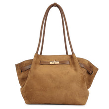 Load image into Gallery viewer, Brown Faux Suede Bag