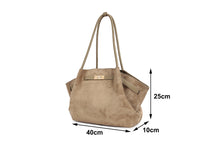 Load image into Gallery viewer, Khaki Faux Suede Bag