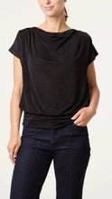 Load image into Gallery viewer, Black Draped Cowl Neck Top