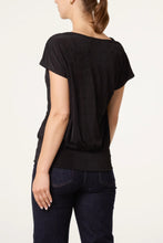 Load image into Gallery viewer, Black Draped Cowl Neck Top