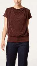 Load image into Gallery viewer, Chocolate Draped Cowl Neck Top